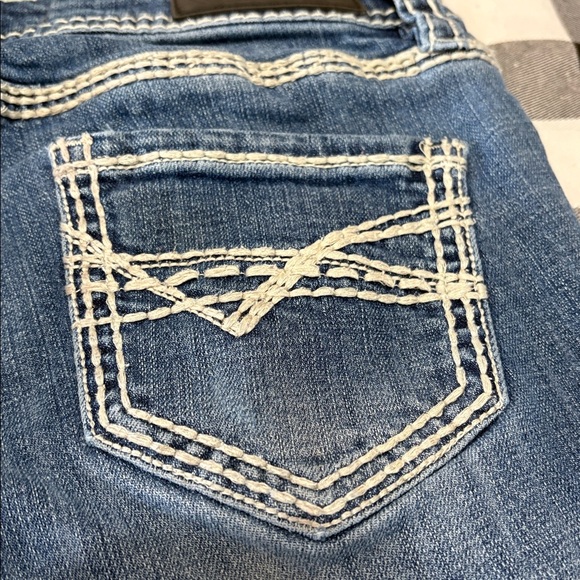 Rock & Roll Denim Mid Rise Trouser Cowgirl Bootcut Flare Jeans 28 x 32 Stretch - Picture 8 of 11